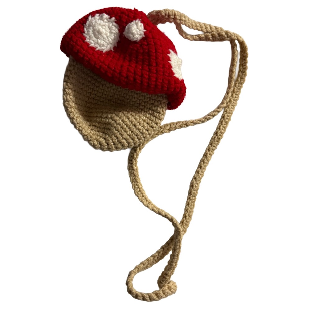 Handmade Crochet Mushroom Purse Crossbody Pouch Cottagecore Fairycore Festival